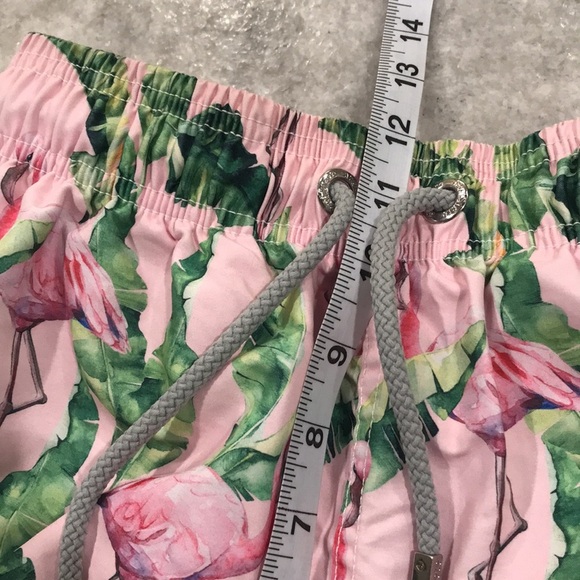 azul Siete Swim Trunks Mens Small Pink Flamingo Beach Coastal - Picture 10 of 12